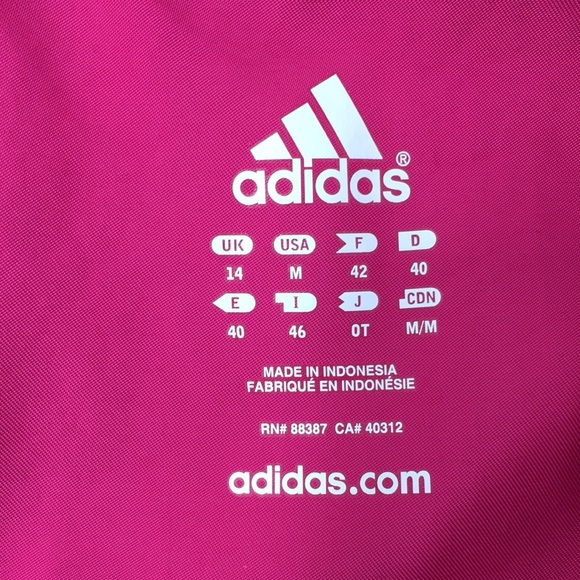 Adidas Pink Track Jacket Full Zip Jogging Training - Picture 9 of 11
